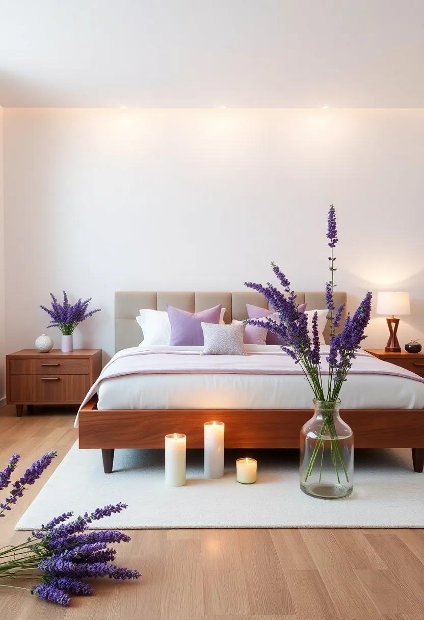 Nature's Touch: Incorporate ⁤lavender-scented candles​ and fresh floral arrangements to bring a fragrant and serene touch to ⁢your ⁣space