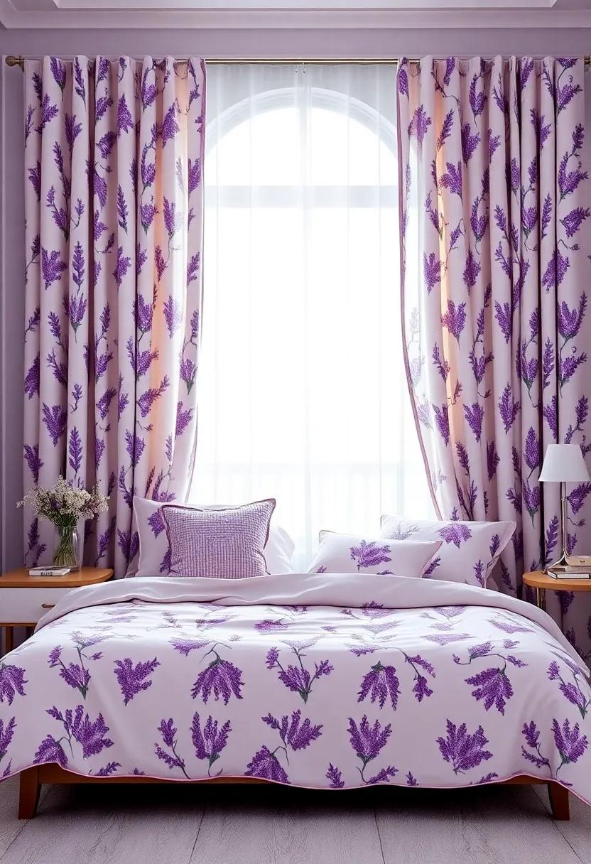 Playful Patterns: ⁢Incorporate playful lavender ⁣patterns in curtains⁢ or ‍bedding to ⁤infuse whimsy while maintaining upscale aesthetics