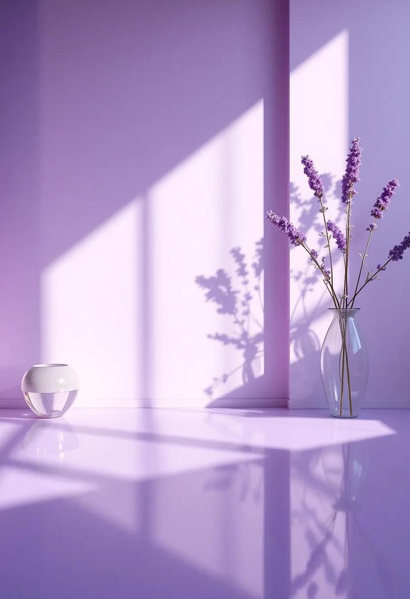 reflective Surfaces: Use glossy lavender paint or varnish on accent pieces to play with ⁣light ​and add a ⁢modern edge ‌to the classic hue