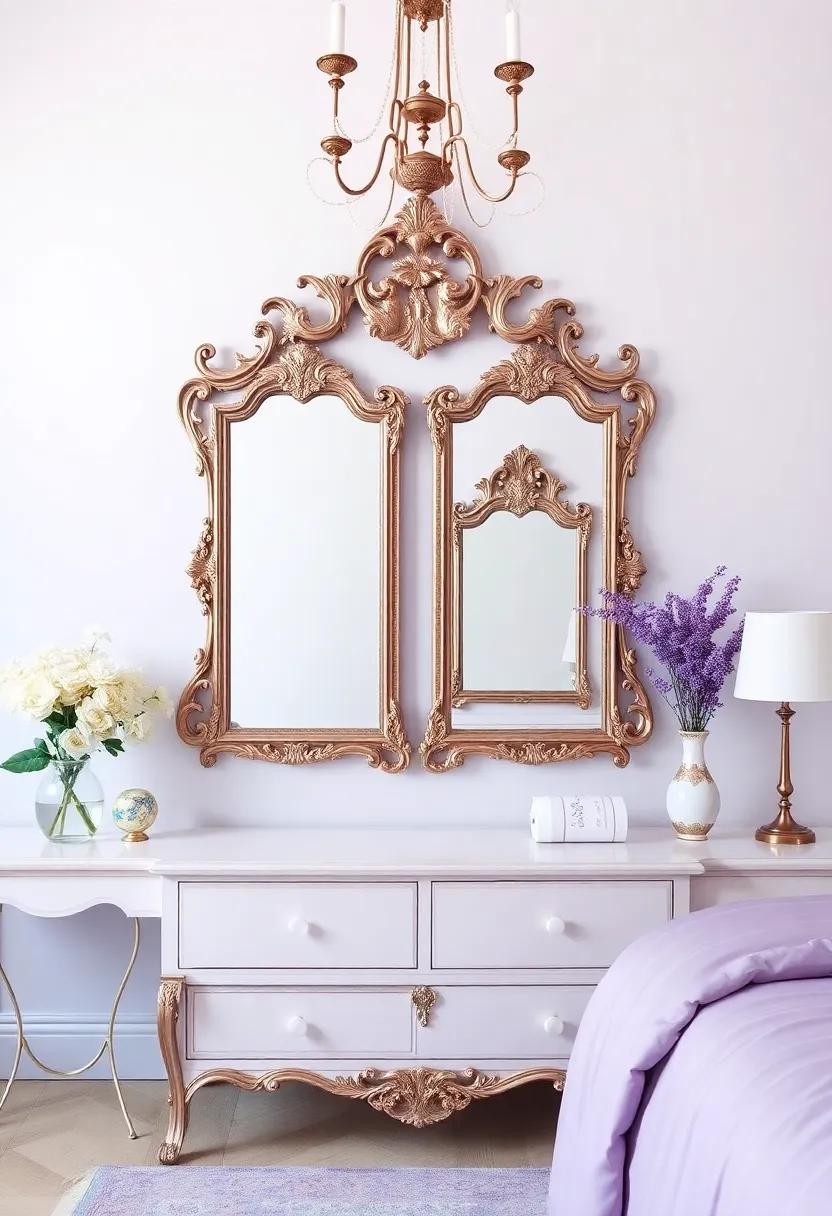 Vintage ‍Mirrors: incorporate ornate ⁤mirrors with lavender frames to enhance ‌light‌ reflection and add a touch of glamour