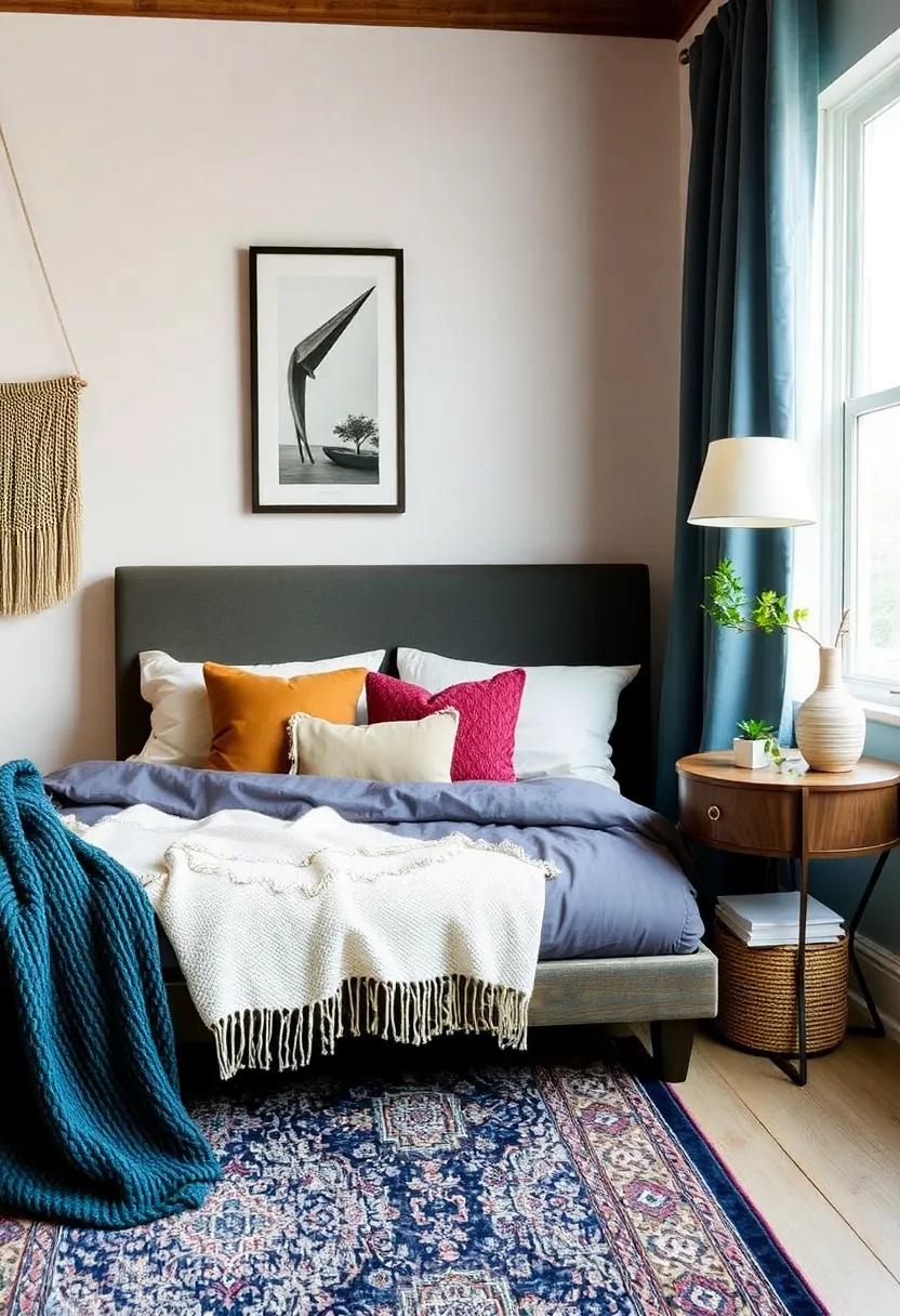 Layering Textiles: Mix various textiles​ like throws, pillows, and rugs to add warmth and‍ texture, making your ⁣small bedroom feel cozy and inviting