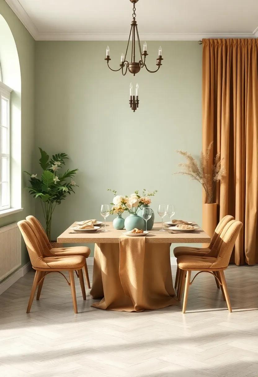 Decorate​ a ‌home office with a⁤ light caramel desk and sage green decor, creating an inspiring ‍and peaceful work environment
