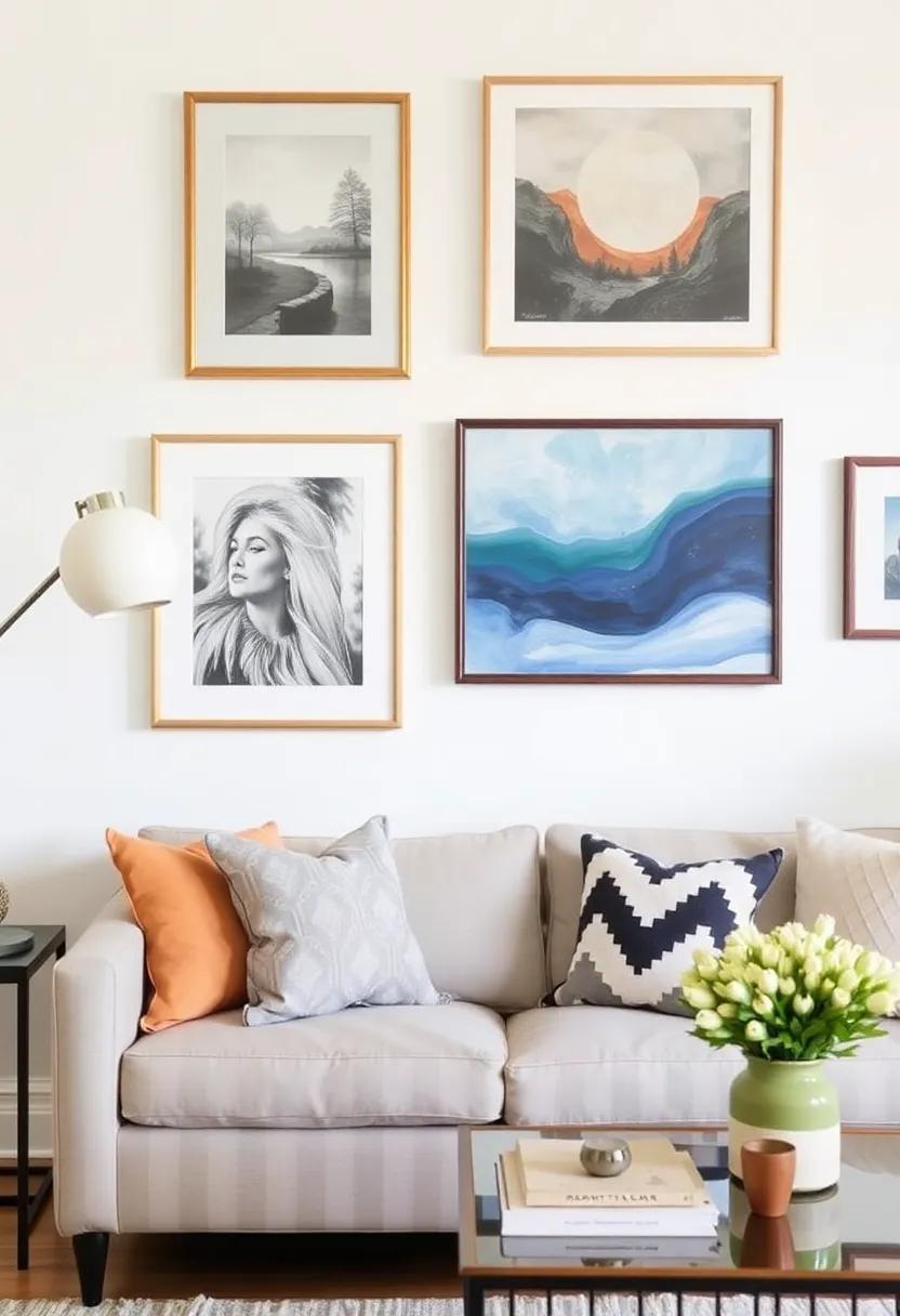 Limit Wall Art: Hang just a few thoughtfully chosen​ artworks to maintain a clean aesthetic while still​ showcasing your personality
