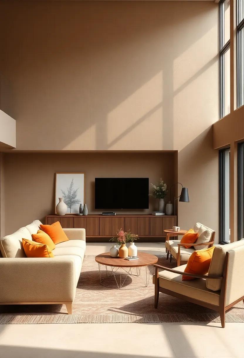 The Warm Embrace of ‍Muted Earth Tones and Natural Light Flowing into a Cozy Space