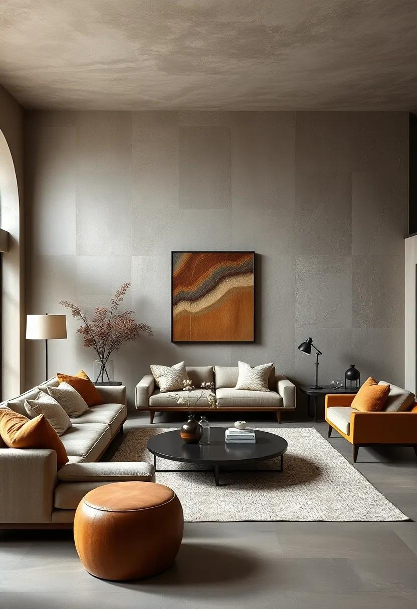 Creating Balance Through Textured Neutral Fabrics Against ‍Subtle Earthy Backdrops