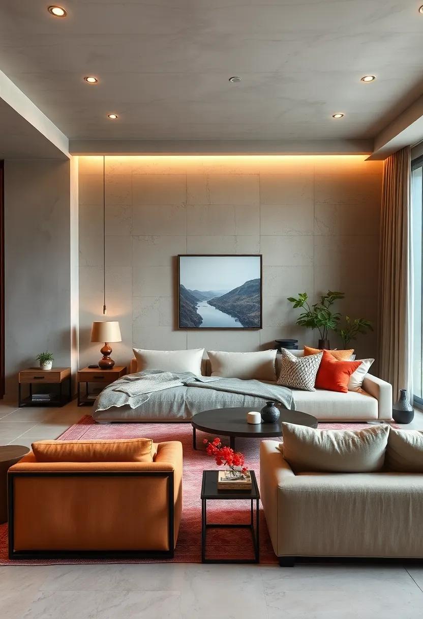 Playing ​with Patterns: The Role of Rugs in Muted Earth Tone ​Living Rooms