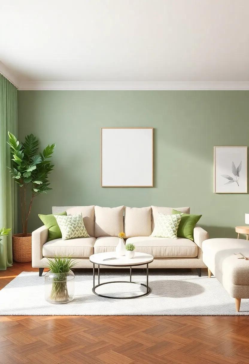 Pale Sage: A lovely, soft green that mirrors ‌nature, ‌making any green accents feel like ⁣an integral part ‍of the welcoming space