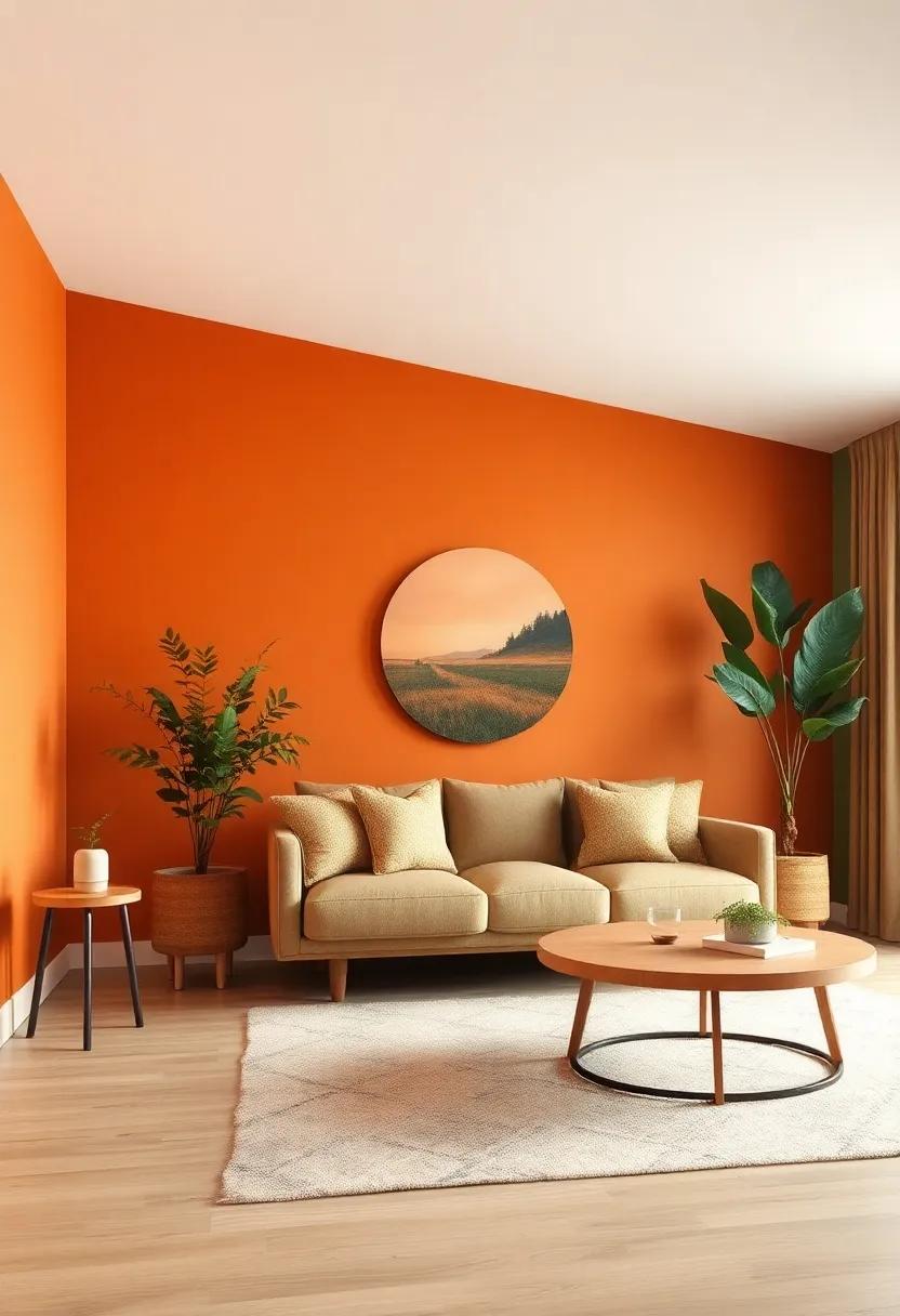 Rust orange: A ‍bold, warm color that complements deeper greens beautifully, perfect for adding richness to the living space