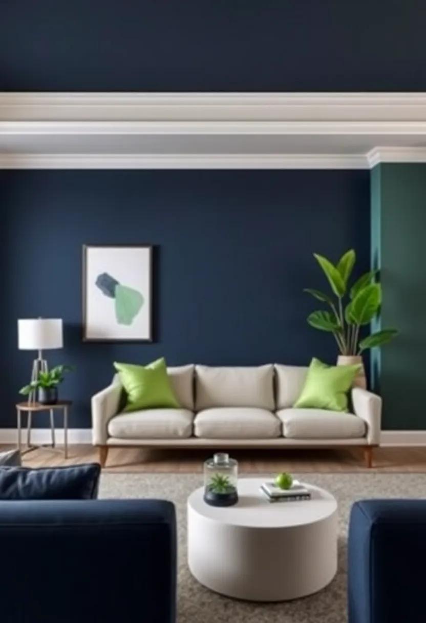 Midnight Navy: A‌ dramatic choice that provides striking contrast⁣ to ‌vibrant greens,exuding elegance and sophistication