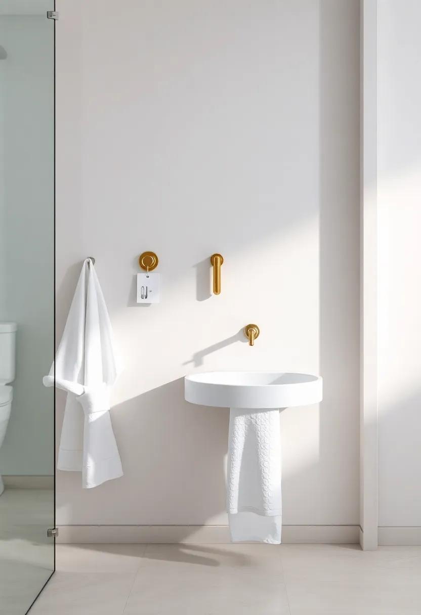 Elegant Wall Hooks: Beautifully designed wall hooks for robes and towels⁤ that maintain a neat ​and stylish ambiance