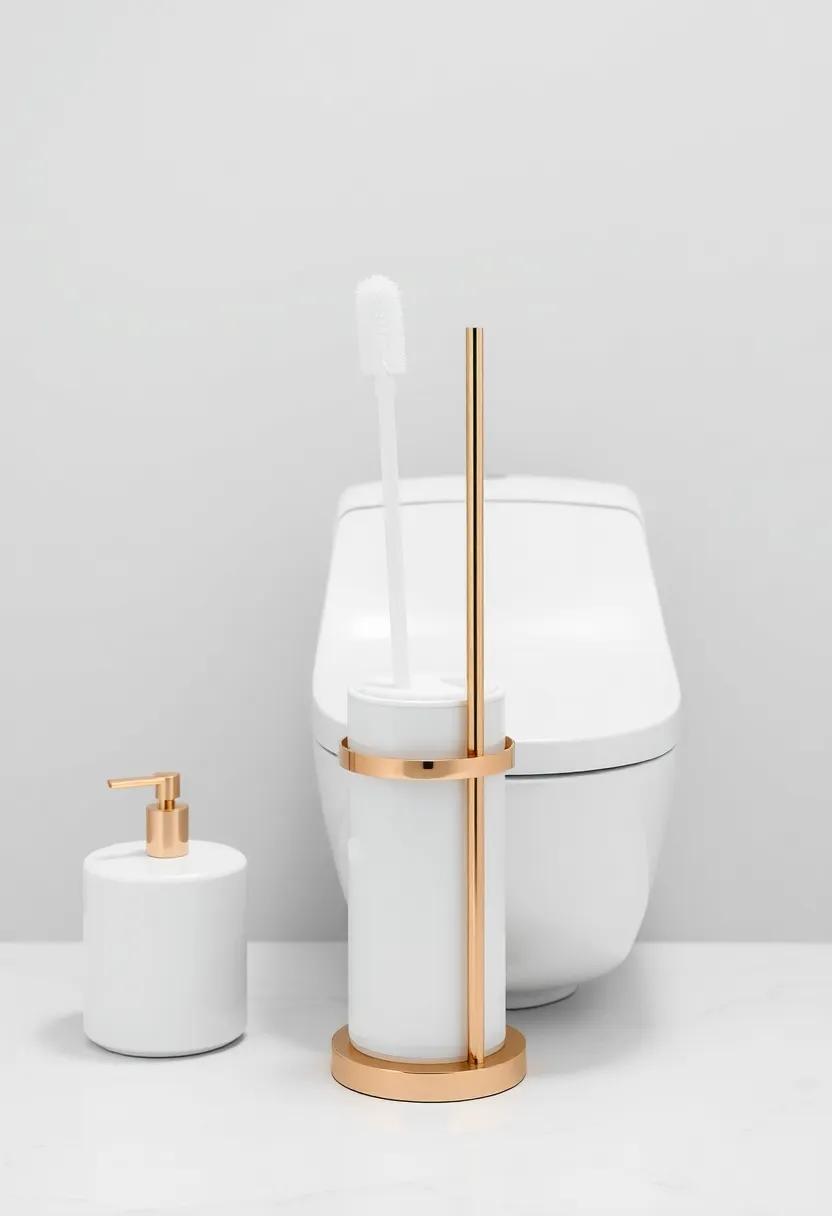 High-End Toilet Brush: An aesthetically pleasing toilet brush​ holder combining functionality with style​ for a refined⁣ touch