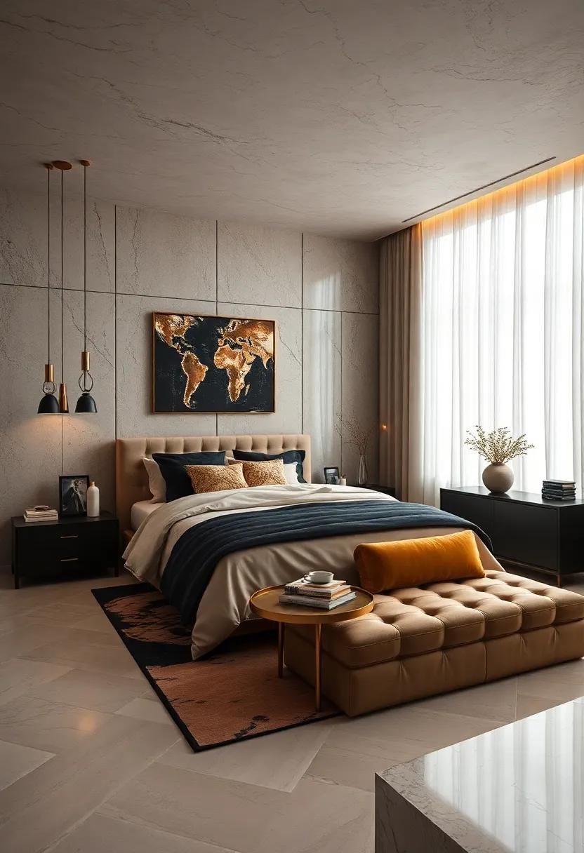 Elevating Elegance: The⁢ Allure of⁣ Black and ⁤Gold in Bedroom‍ Design