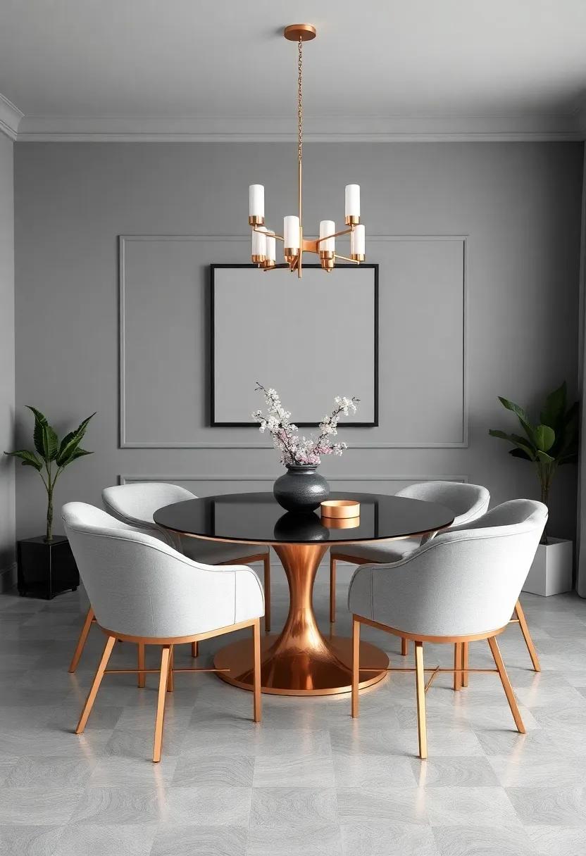 Delve⁤ Into The‌ Depths Of Charcoal Gray And Rose Gold Accent Harmony