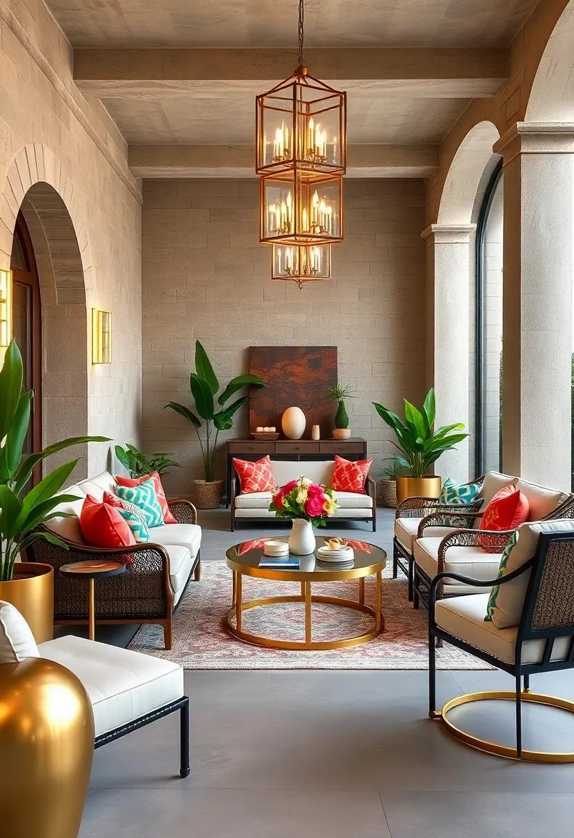 Outdoor ⁣Glam: Gold-Accented⁣ Patio Furniture for Chic Gatherings