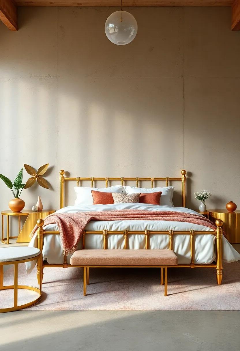 Bedroom Retreat: ⁤Gold Bed Frames Creating a Dreamy Escape