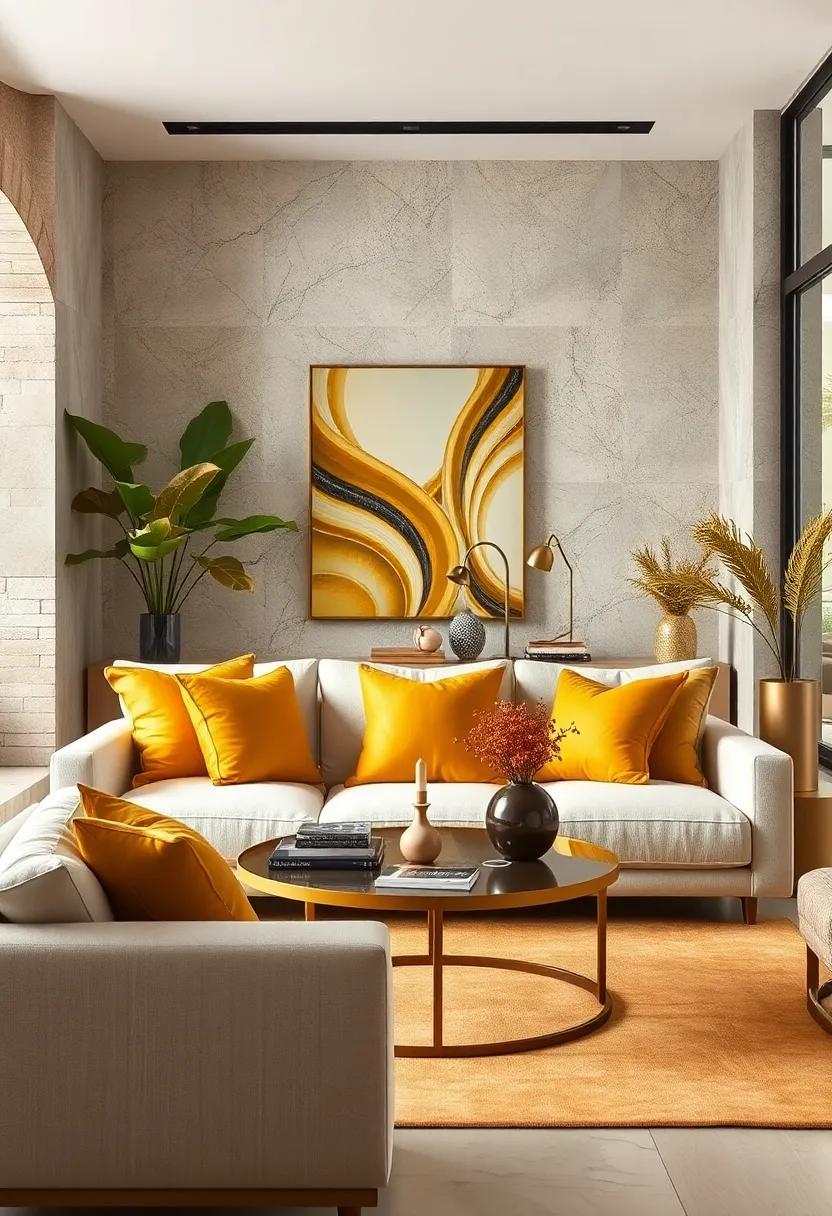 Cozy Textiles: Plush​ Gold Throw Pillows to Add Warmth