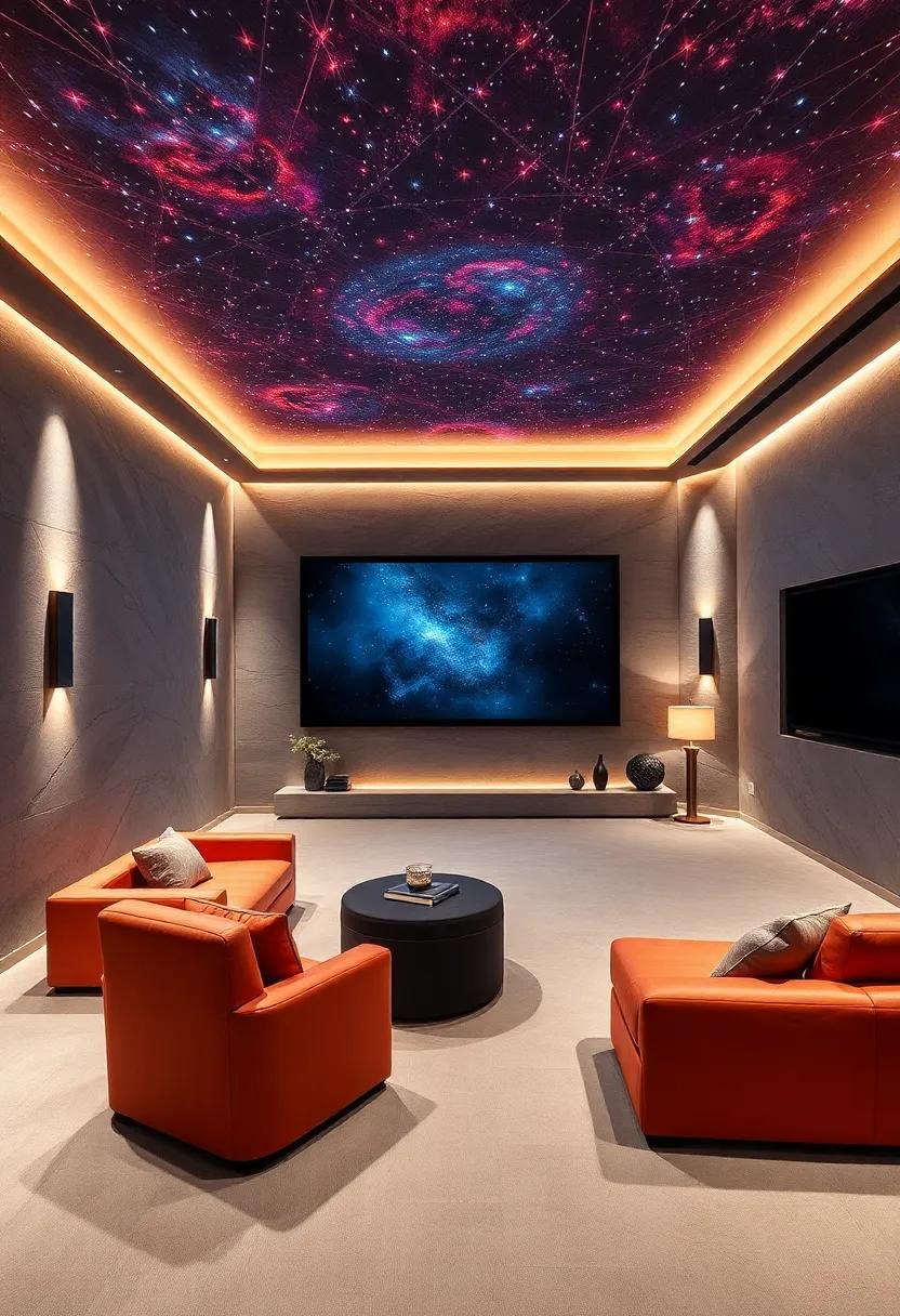 Cosmic Inspiration:‍ Celestial-themed textures give walls a dreamy, otherworldly quality, perfect for stargazing while enjoying a captivating⁤ space adventure film