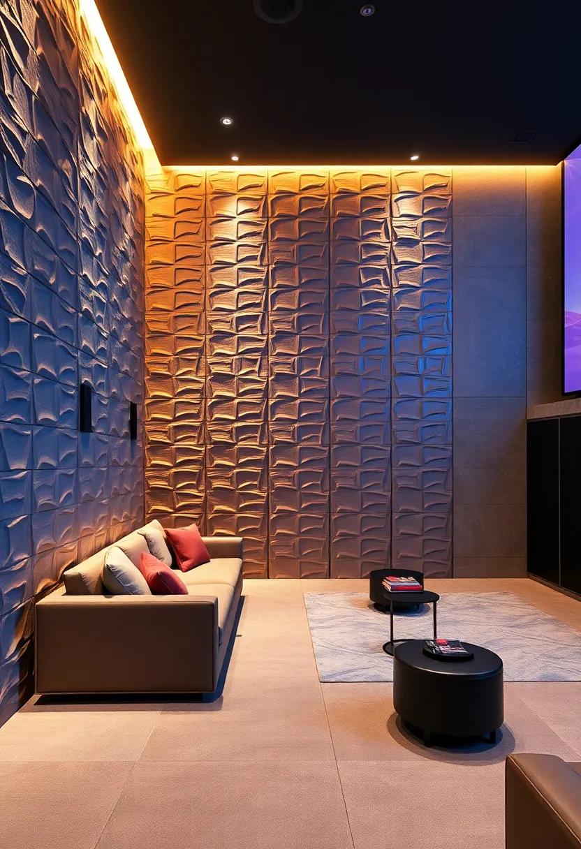 Metallic Marvel: Textured ⁢metallic wall panels shimmer under soft lighting, adding ⁤a contemporary flair that redefines the essence of​ luxury