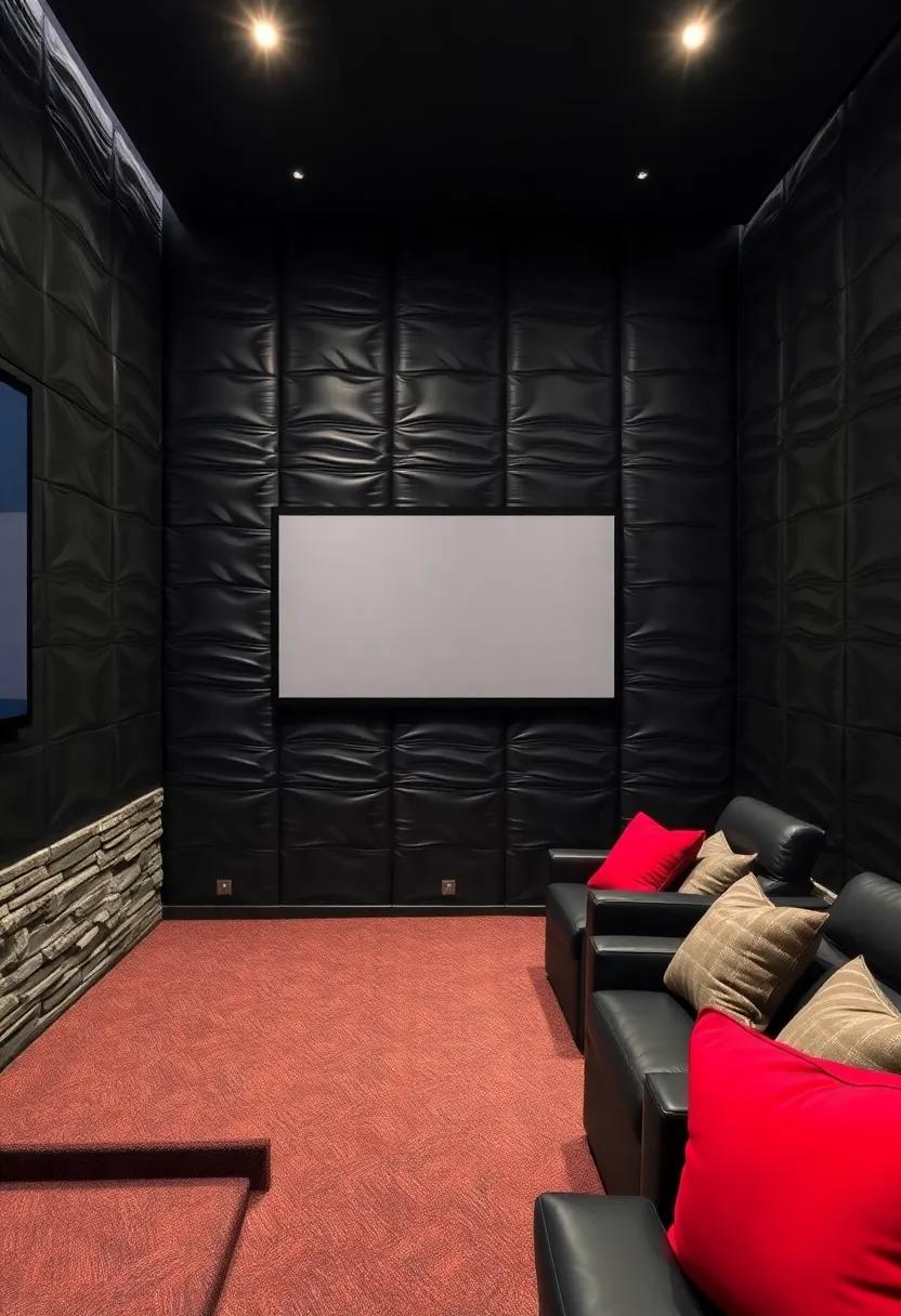 Stylish Leather: Dark leather wall panels provide an ⁢upscale touch and excellent sound quality, making every‍ movie night feel like a ‍red-carpet event