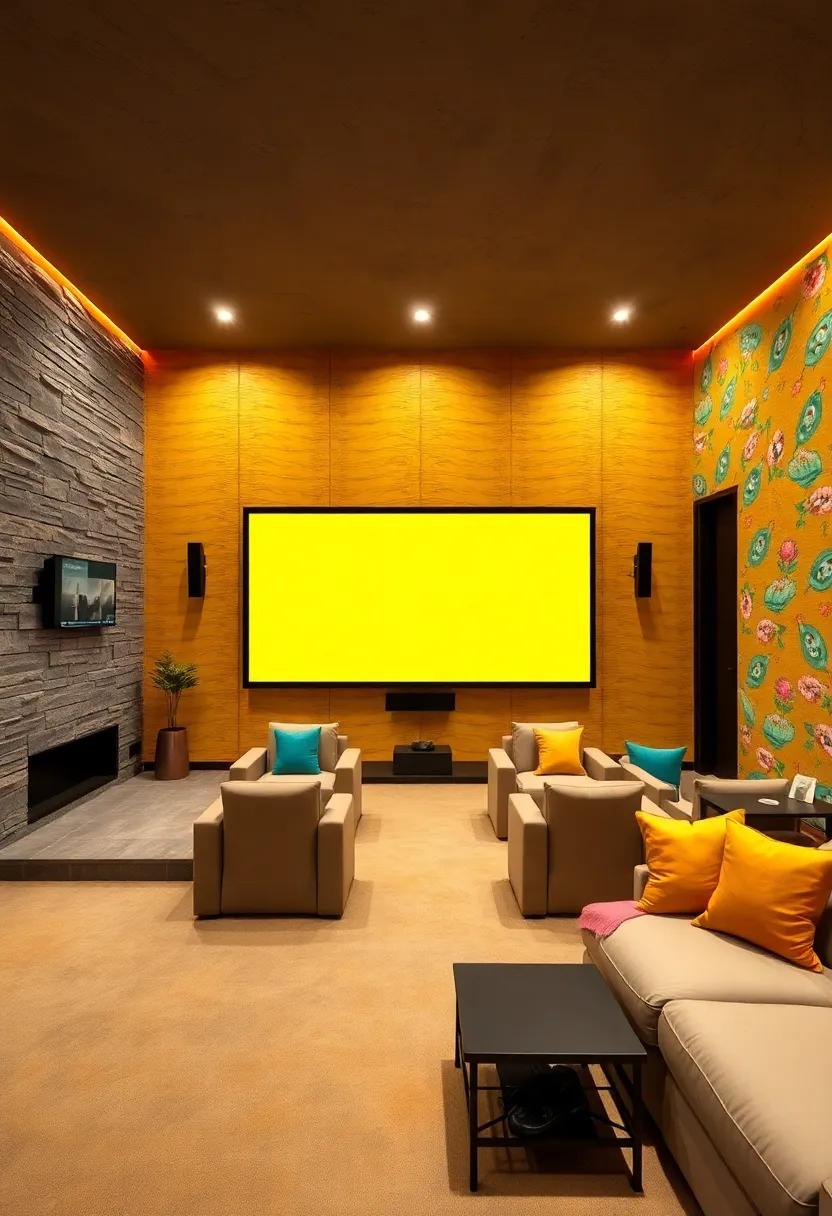 whimsical Patterns: Bright wallpaper boasting playful⁢ designs brings a youthful energy to the room, making it an excellent choice for family film nights
