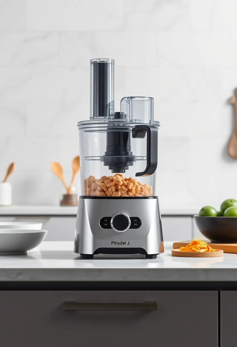Elegant Food Processor: A sleek food processor not only speeds up meal⁢ prep but also adds ⁢a contemporary touch to your‌ kitchen space