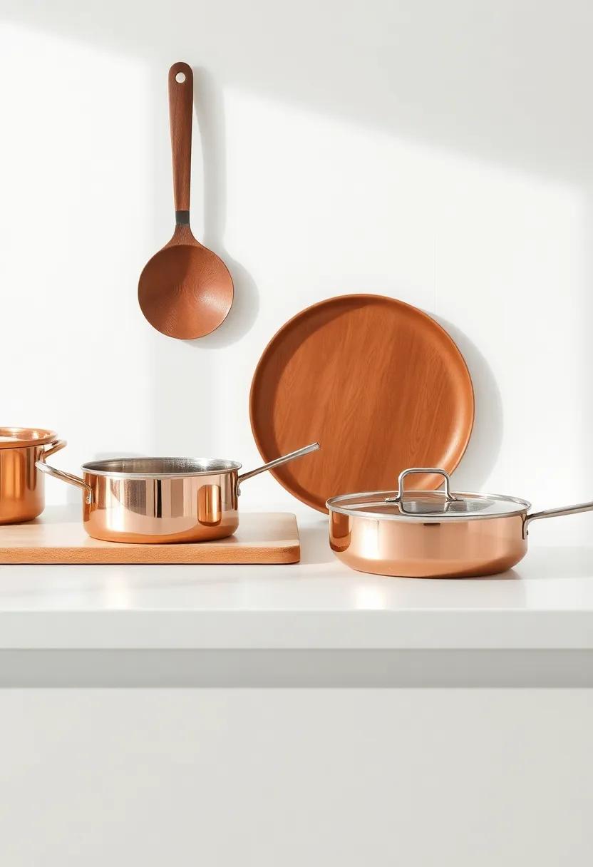 Handcrafted Copper Cookware: Experience the timeless elegance and superior heat conductivity ​of copper pots and pans that elevate your​ cooking style