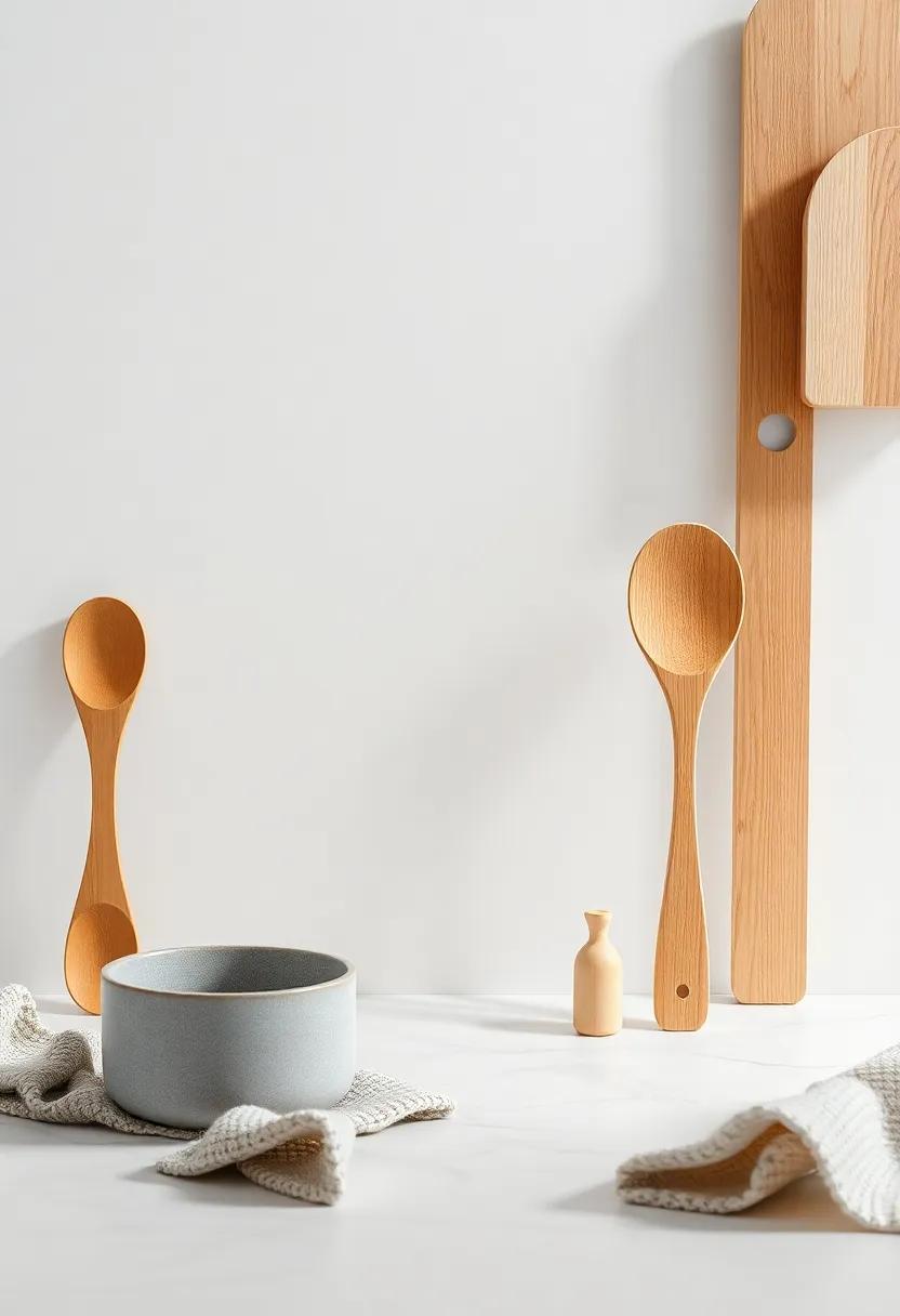Handcrafted⁢ Wooden⁤ Utensils: Choose artisanal ‌wooden utensils that offer both‌ functionality ​and warmth, making ⁢cooking a truly ⁤delightful experience
