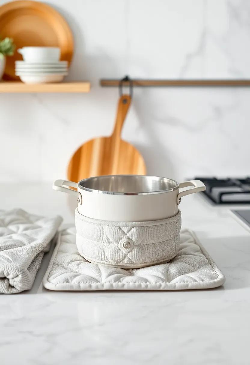 Stylish Pot Holders: Protect your countertops with chic pot holders that combine comfort‍ and ‍style, making⁣ cooking a pleasurable experience