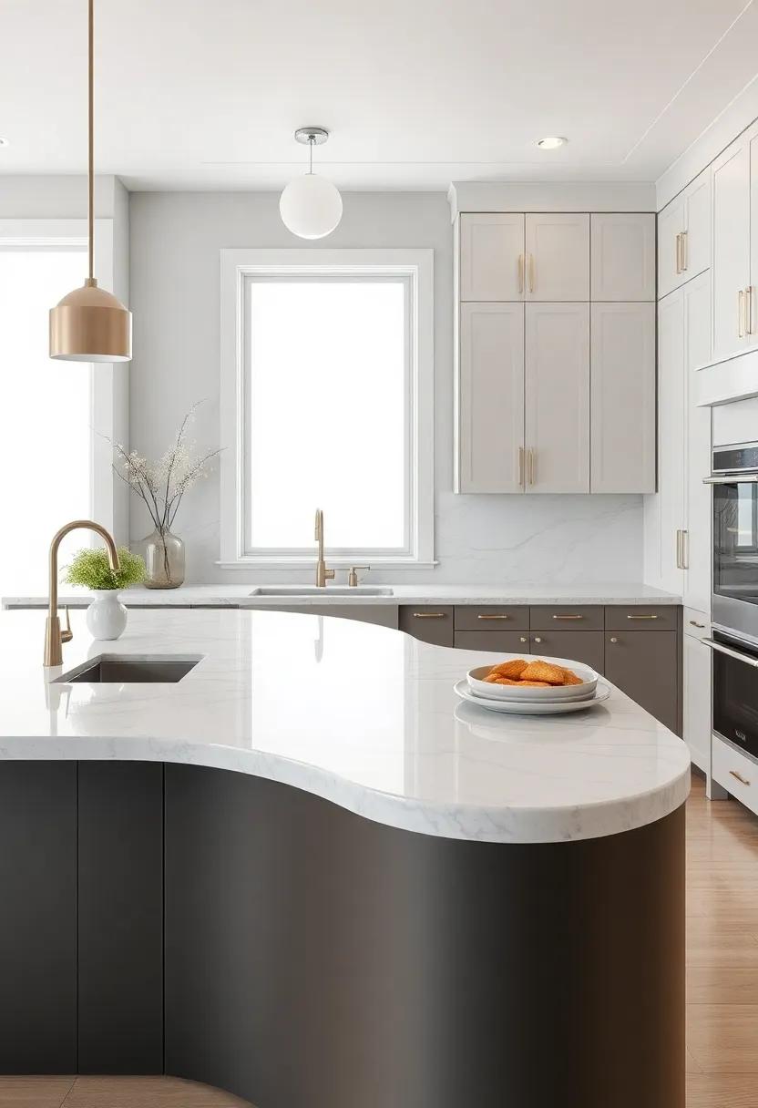 Curved Edges: Soften your kitchen’s design by choosing countertops‌ with gently curved edges‌ for a ​more ⁢inviting appearance