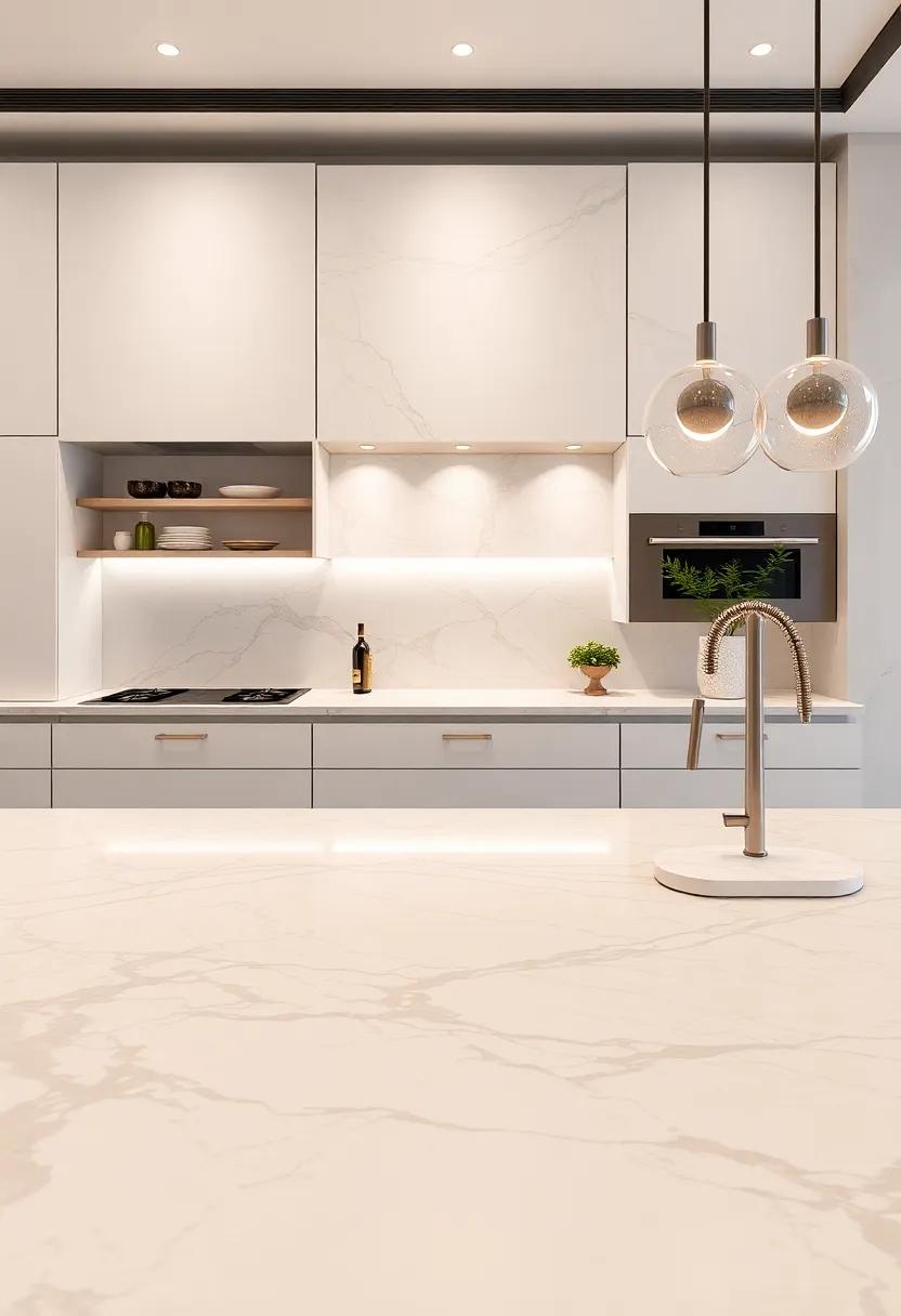 Functional Glamour:​ Opt for marble⁢ with a⁢ polished finish‍ that is not only⁢ glamorous but also‍ easy ⁣to clean and maintain