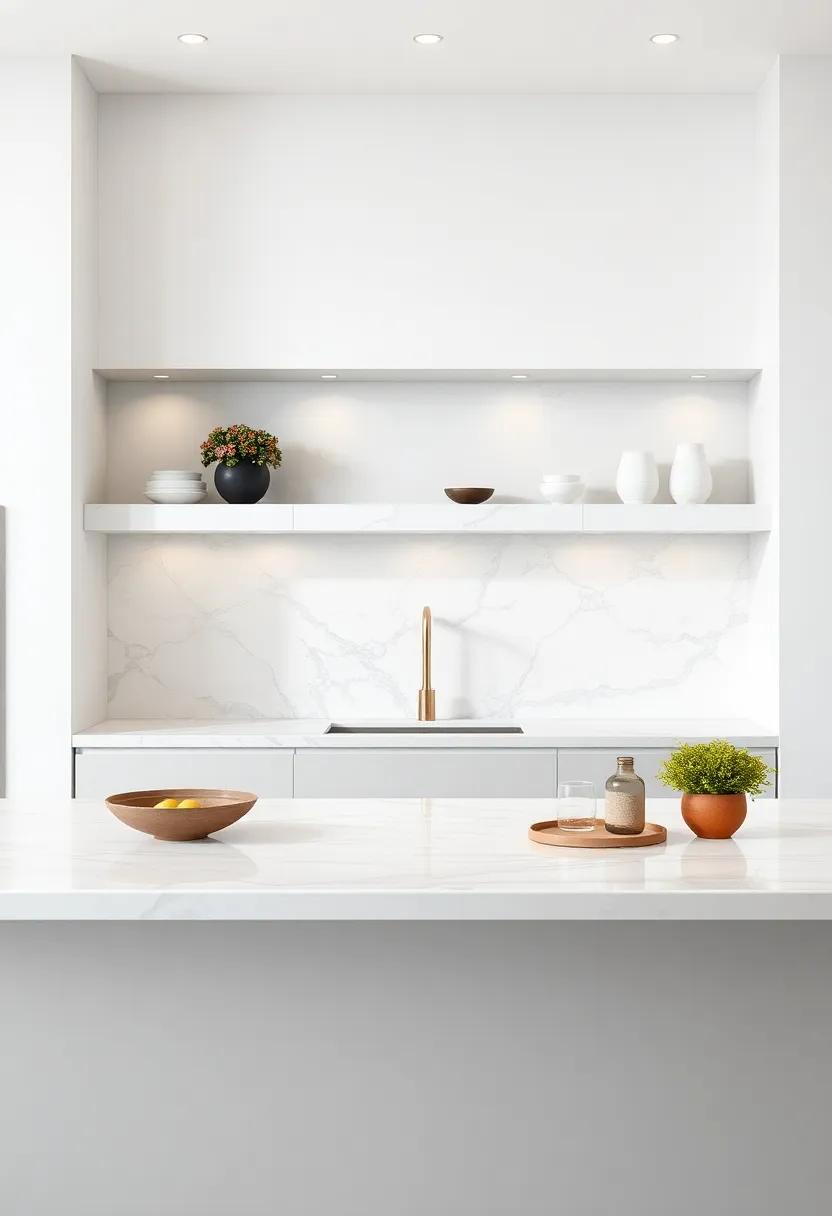 Open Shelving:⁤ Showcase exquisite marble countertop remnants on open shelves for a casual yet sophisticated⁣ touch