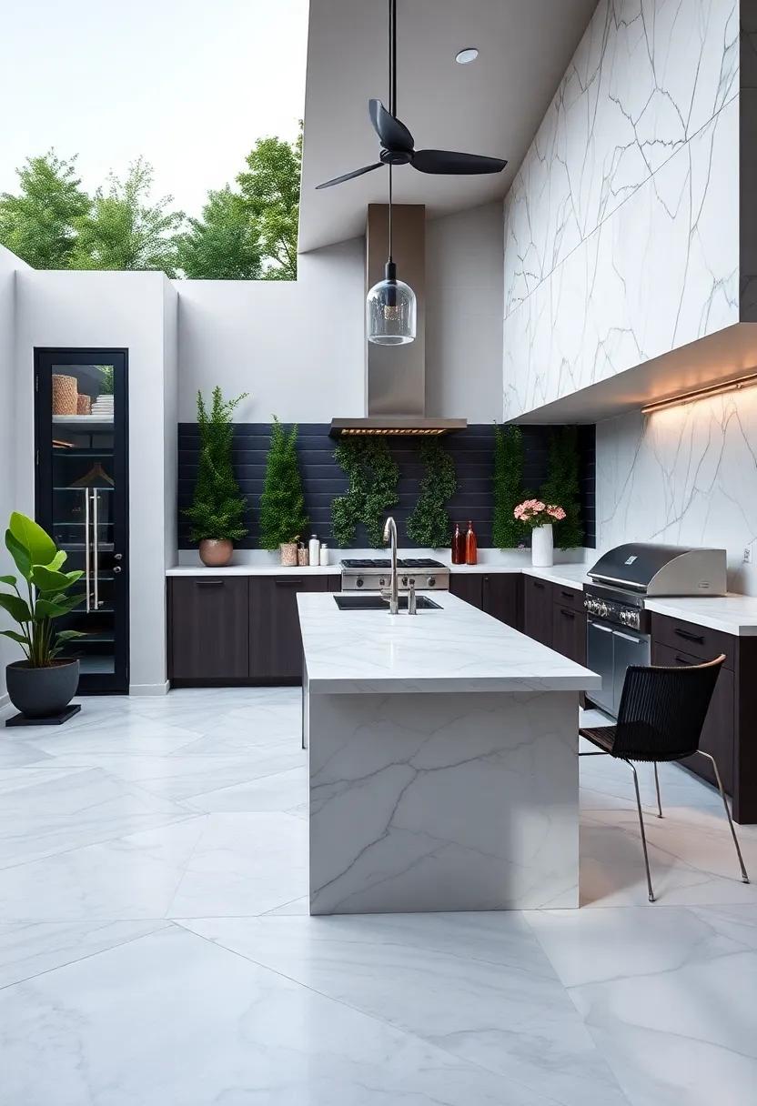 Outdoor ⁣Elegance: Extend your‍ kitchen’s luxury⁢ outdoors with‍ marble countertops for your ​patio or grilling area, creating an upscale al fresco dining experience