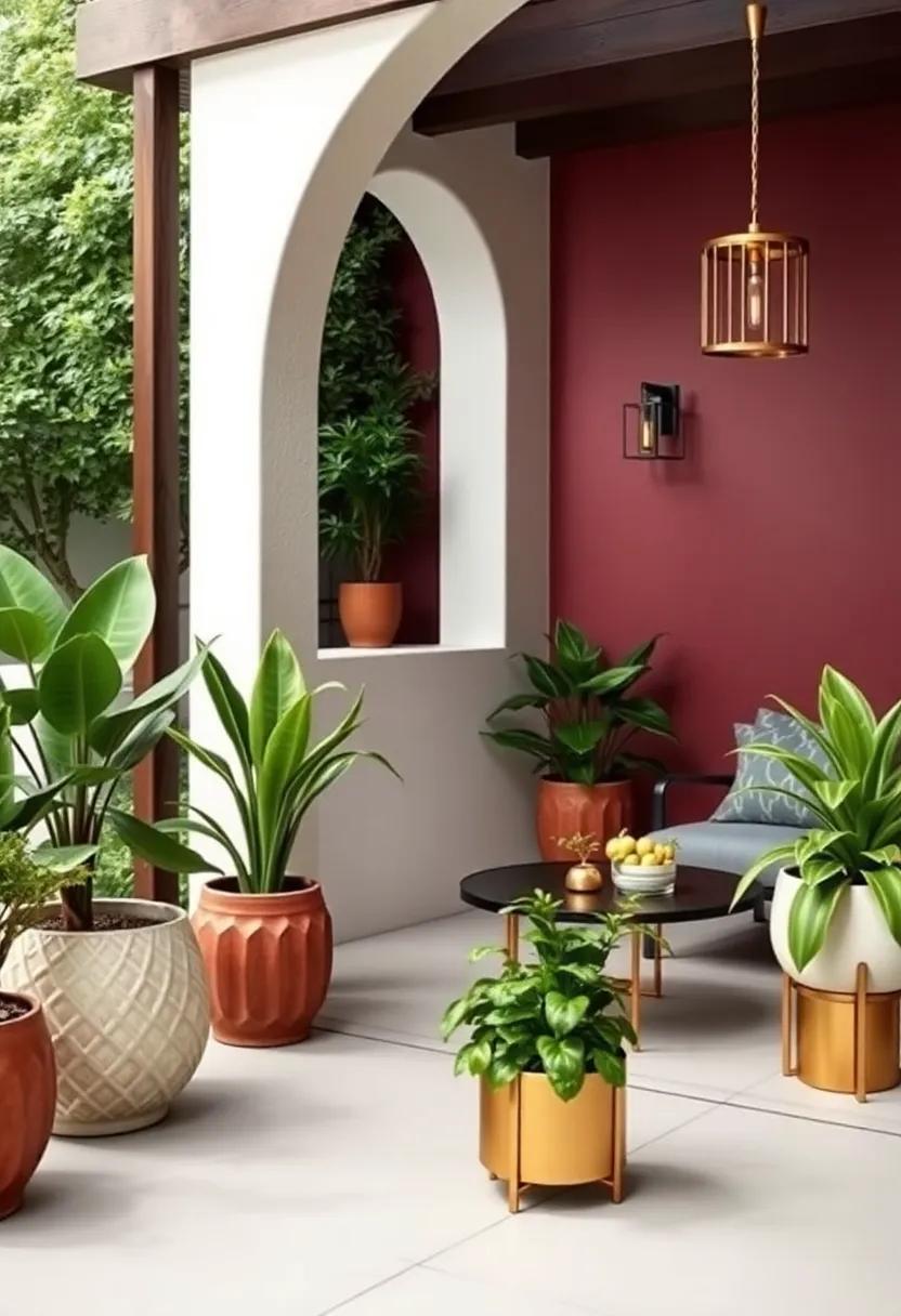 Lush Greenery: The Best Plants that Complement Deep Burgundy and Brass⁣ Outdoor Spaces