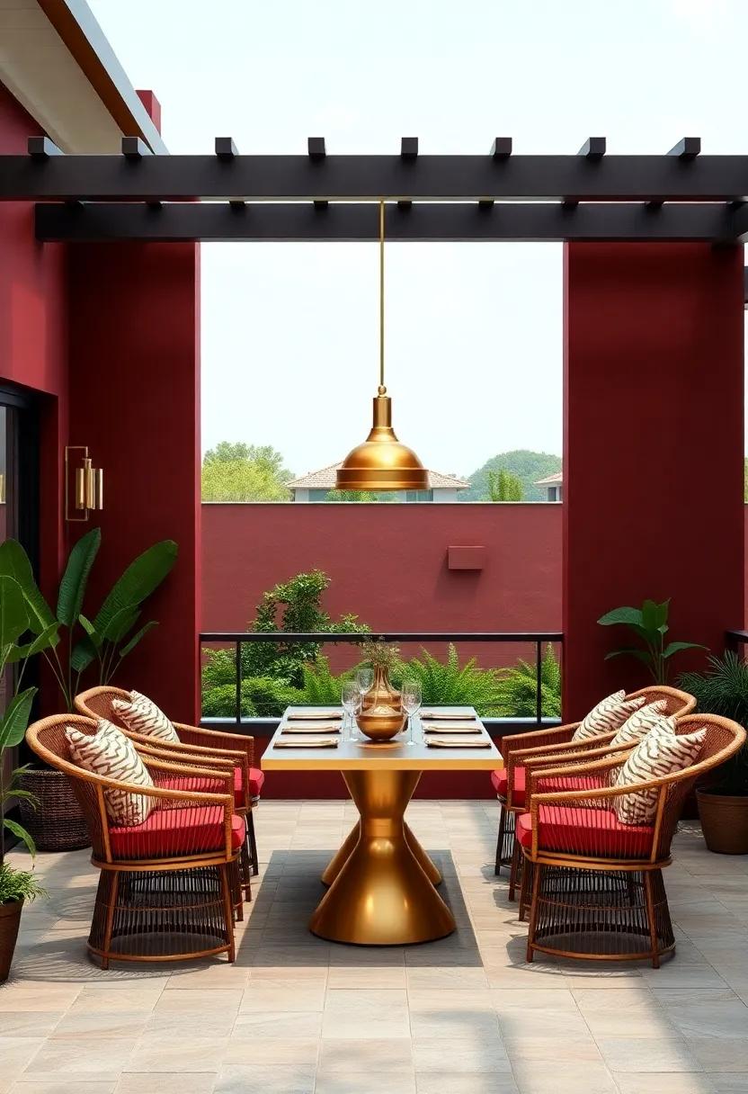 Delightful Dining:⁣ setting ‍Up ‌a ‌Brass-Centered Outdoor Dining Experience