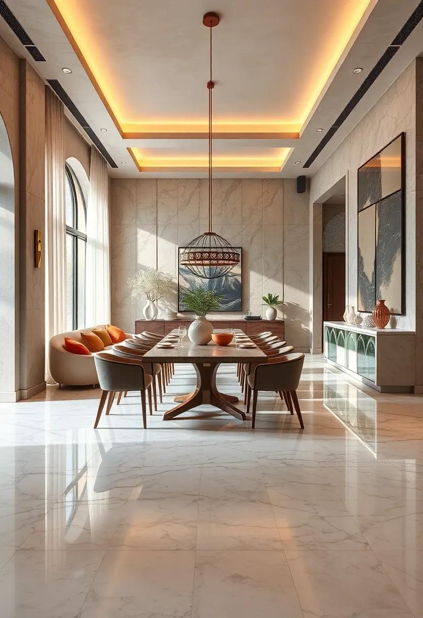 The Timeless Elegance of‍ Marble Flooring in Luxurious ​Dining Spaces