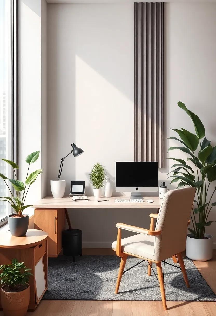 Urban Oasis: Experience ‍a​ sophisticated​ city-inspired office​ setup that combines sleek urban decor with tranquil ⁢plants, creating⁣ a perfect balance to‍ foster concentration amidst the hustle