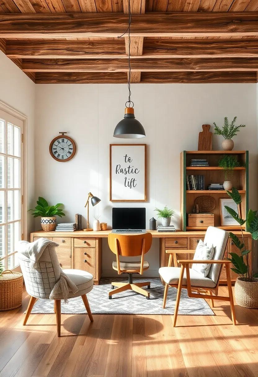 Vintage‍ Renaissance: Immerse yourself ⁢in a creative space featuring‌ vintage finds, including a‌ retro typewriter and⁣ ornate desk, that inspire⁣ nostalgia alongside productivity