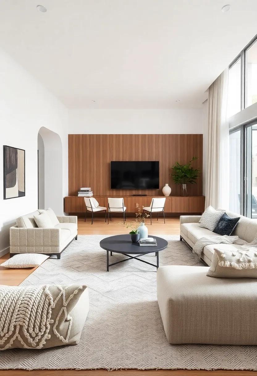 Use textured Fabrics: Incorporate‌ various textures through cushions, ⁢throws, and rugs to add depth without cluttering the space