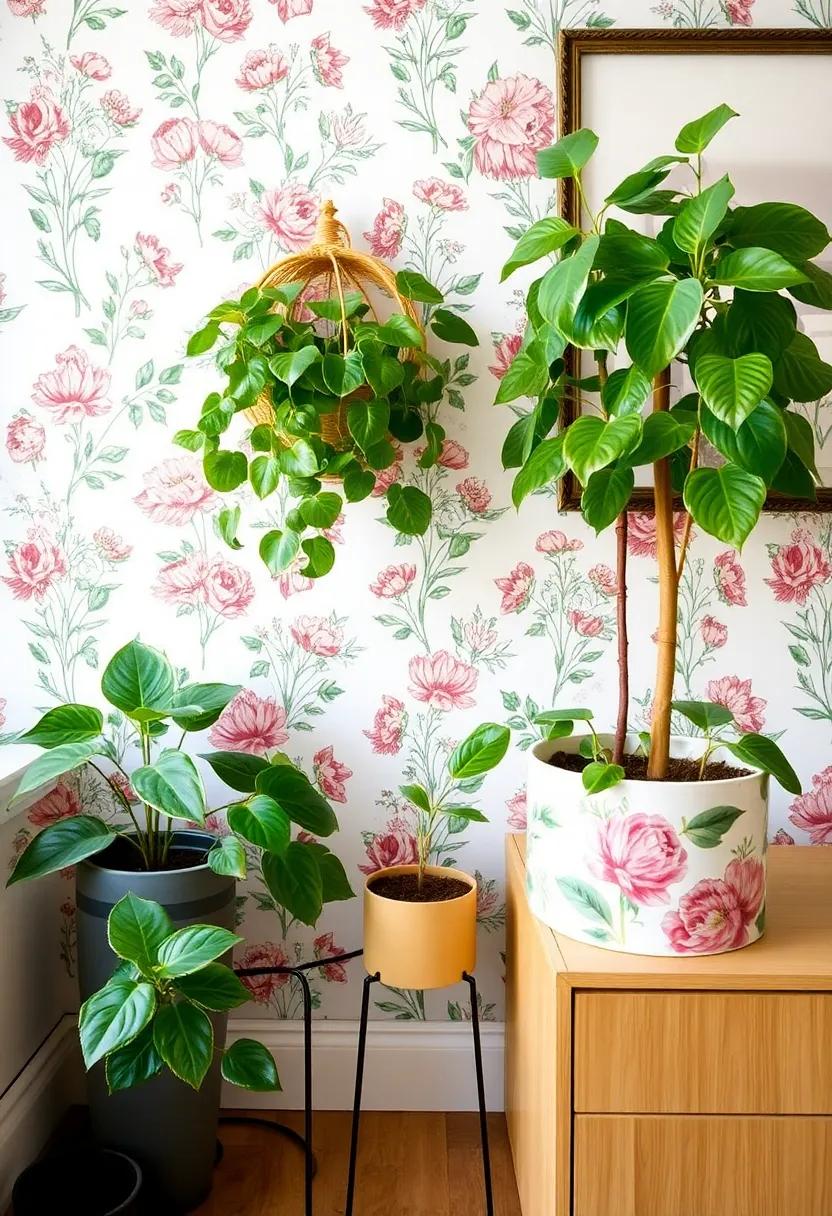Mix Floral prints: Pair flowery wallpaper with ⁣houseplants for a cohesive theme that‍ celebrates ⁣nature and nostalgia