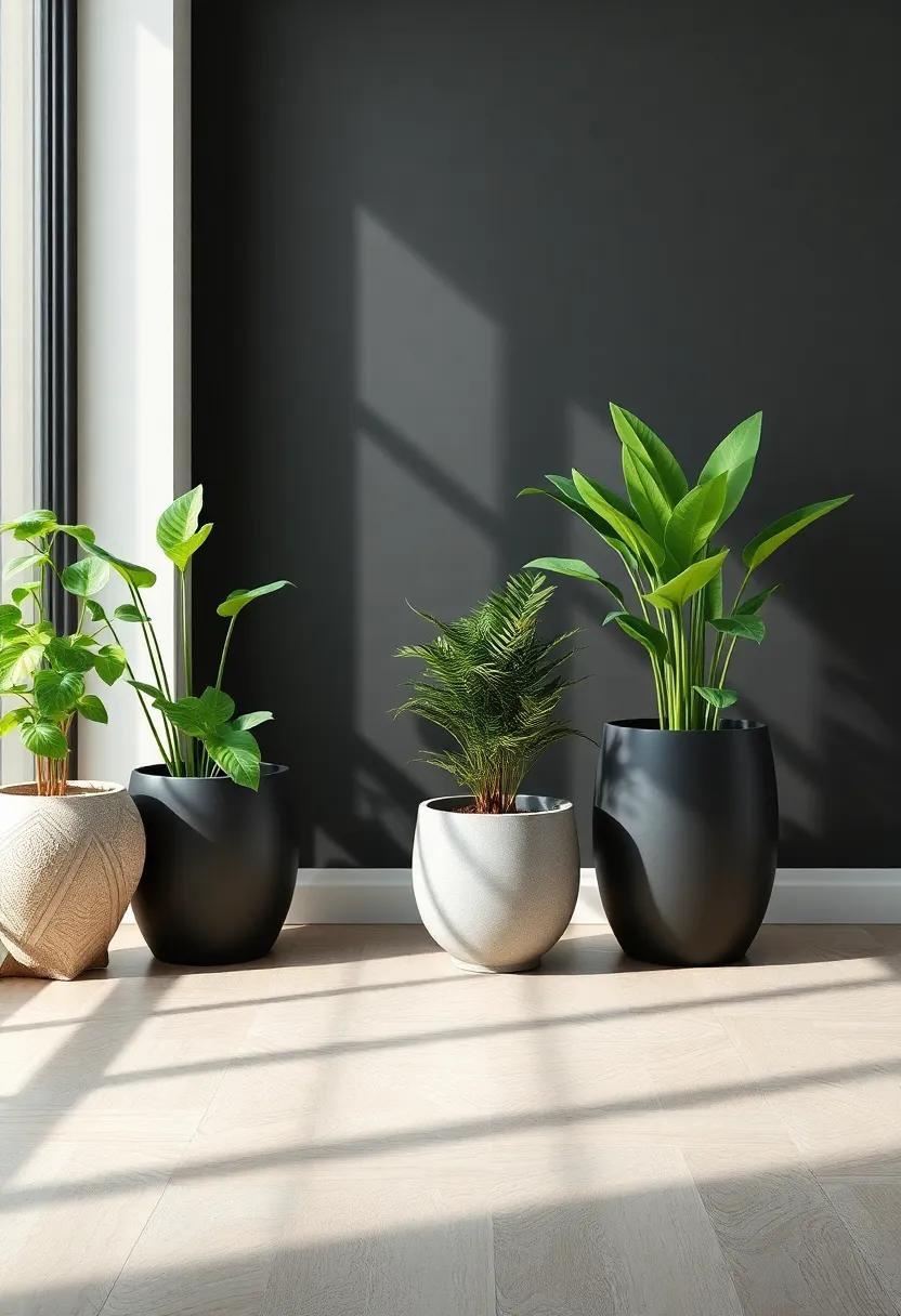 Botanical ‌Bliss: Incorporate deep⁤ green plants in charcoal-colored planters⁤ to bring⁤ a touch of ⁣nature indoors, ⁣enhancing ‍air⁤ quality and adding vibrant life ‌to ⁢your rooms