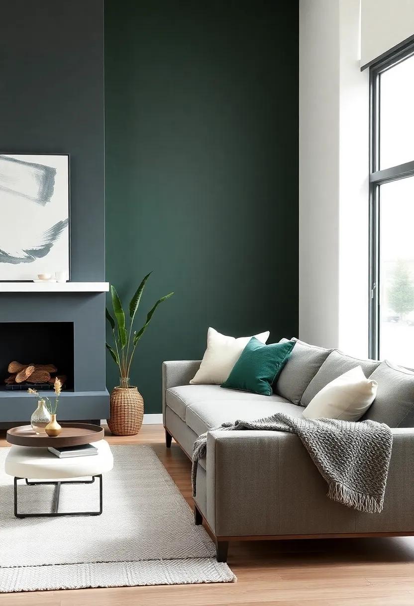 Balance with Neutrals: Complement your charcoal ‍and deep green decor with neutral tones, allowing these rich hues to⁣ stand out and⁣ create a cohesive,⁣ stylish look throughout your home