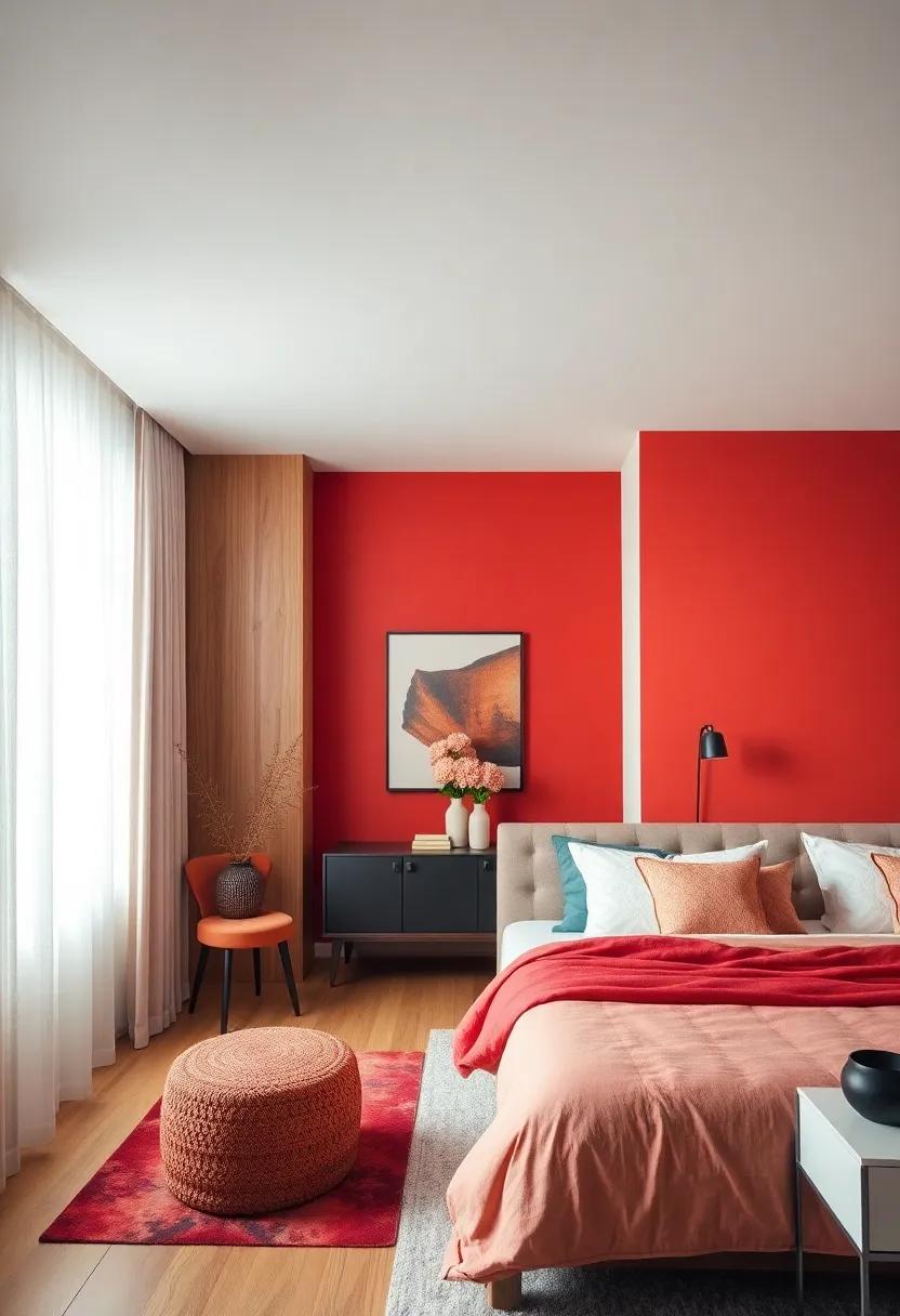Colorful Accent Walls: Select a single wall and paint or wallpaper it in a ⁢bold color ⁤or​ pattern to⁤ create a striking visual ​interest