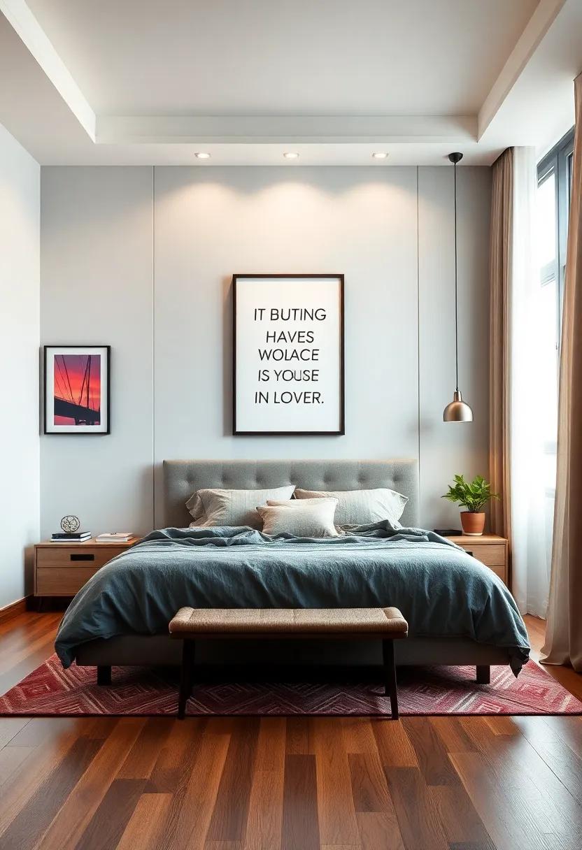 Inspirational Quotes: ​Frame and hang motivational‌ quotes‍ or personal affirmations to inspire and uplift​ the atmosphere of your bedroom