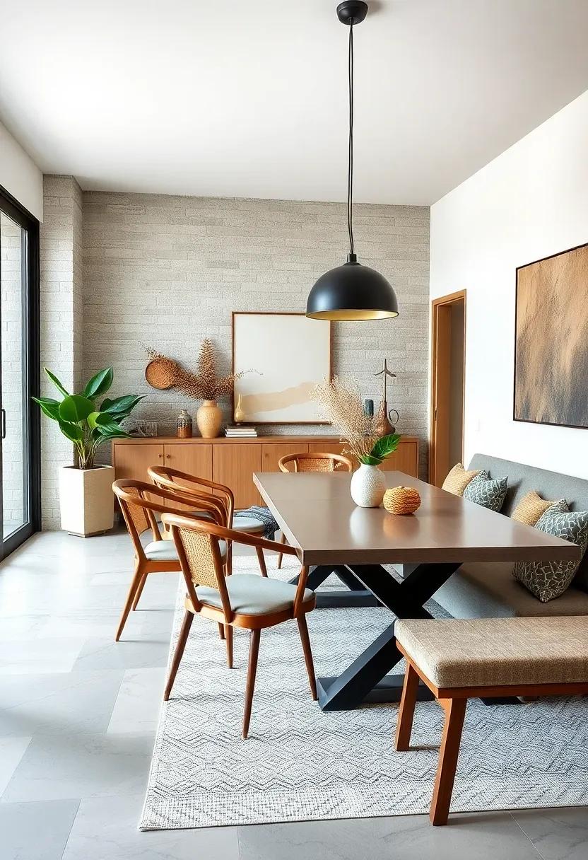 Mix​ a variety of seating options, such as a vintage wooden chair paired with a sleek modern ⁣bench ⁤to create an⁣ inviting⁤ atmosphere