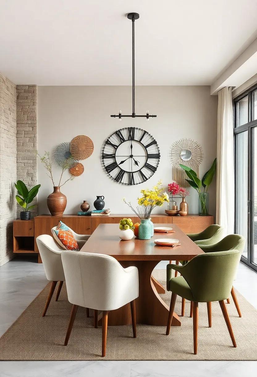 Finish off the look‍ with unique,eclectic wall ​decor,like‍ woven wall hangings or an oversized clock,that​ tells your design story