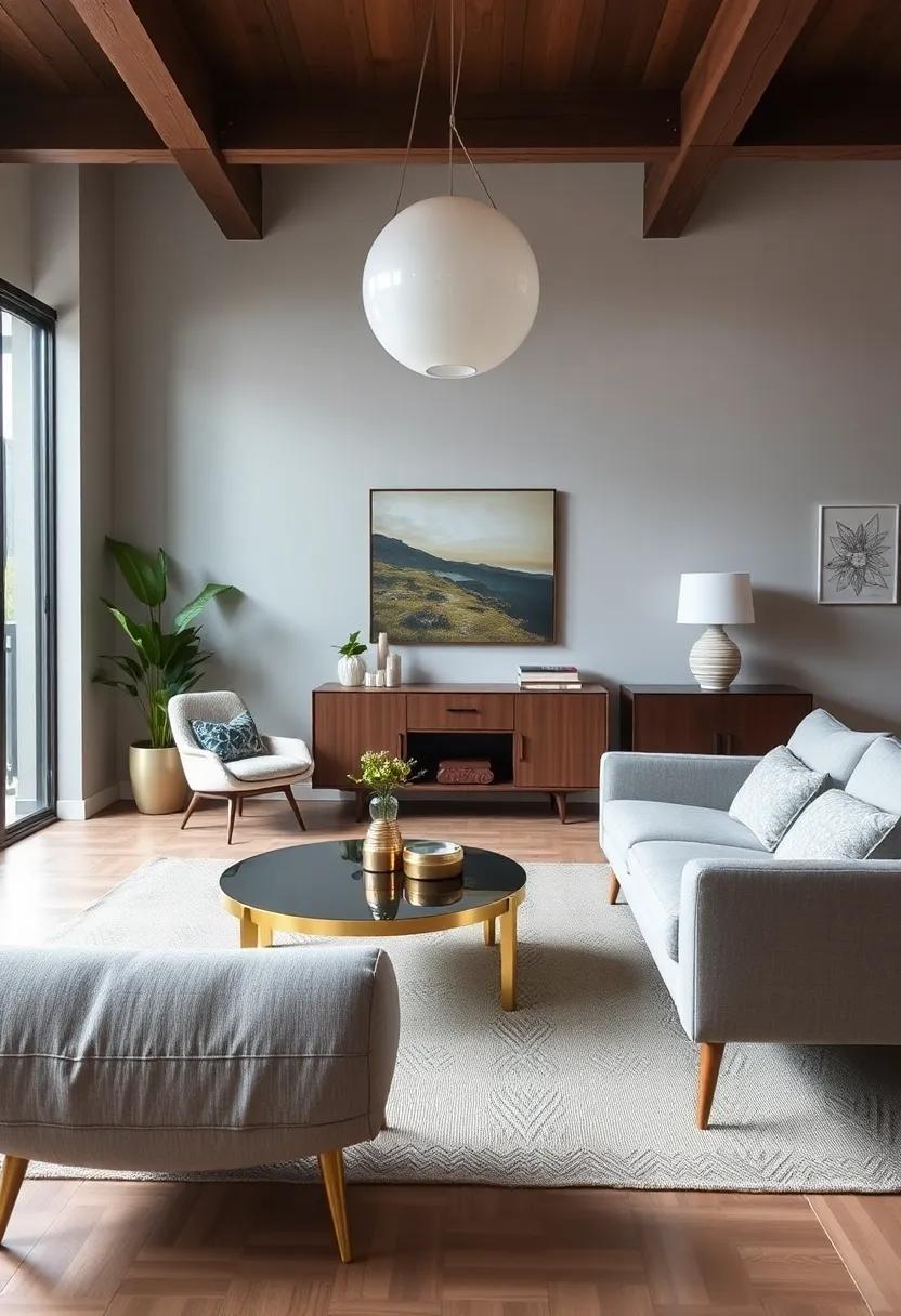 Incorporate⁢ Metallic ⁤Accents: Use brass or chrome ​accessories to ‍reflect the mid-century love for ‌shiny ‌finishes in a modern‍ context
