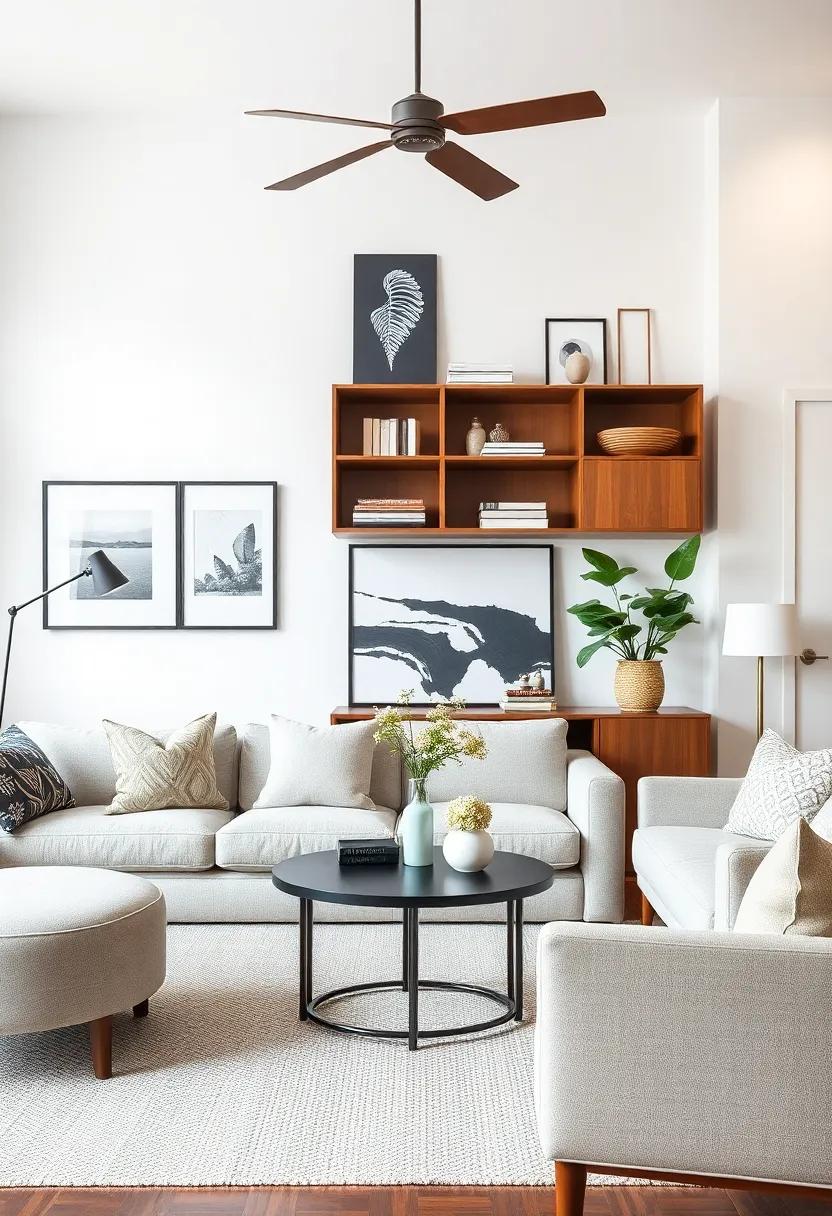 Play with Scale: Mix larger furniture pieces​ with smaller ‍accessories to create depth and visual intrigue‍ in your arrangement