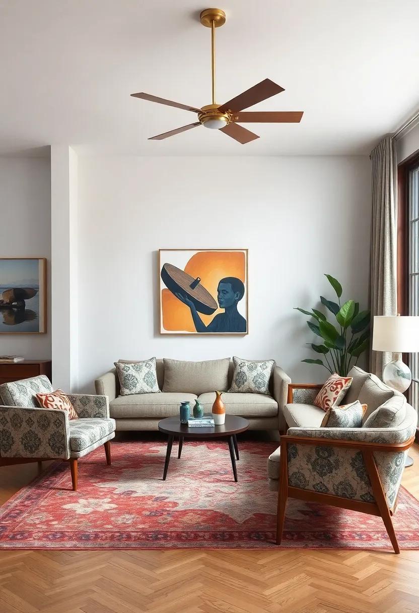 Showcase Iconic Prints: Integrate textiles with classic mid-century prints, such ⁢as florals⁣ or abstract patterns, for added ‍interest