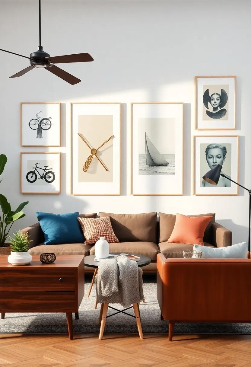 Curate a Gallery Wall: Include retro​ art⁤ prints alongside‍ contemporary pieces ⁢for a⁢ visually stimulating blend of styles