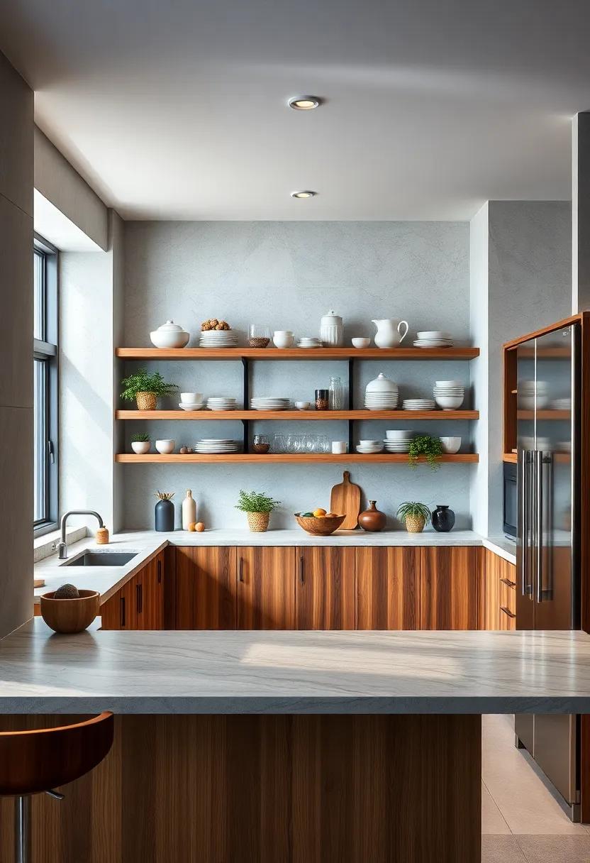 Open Shelving:​ A stylish ⁣way to display ‍your favorite dishware while keeping essentials within reach